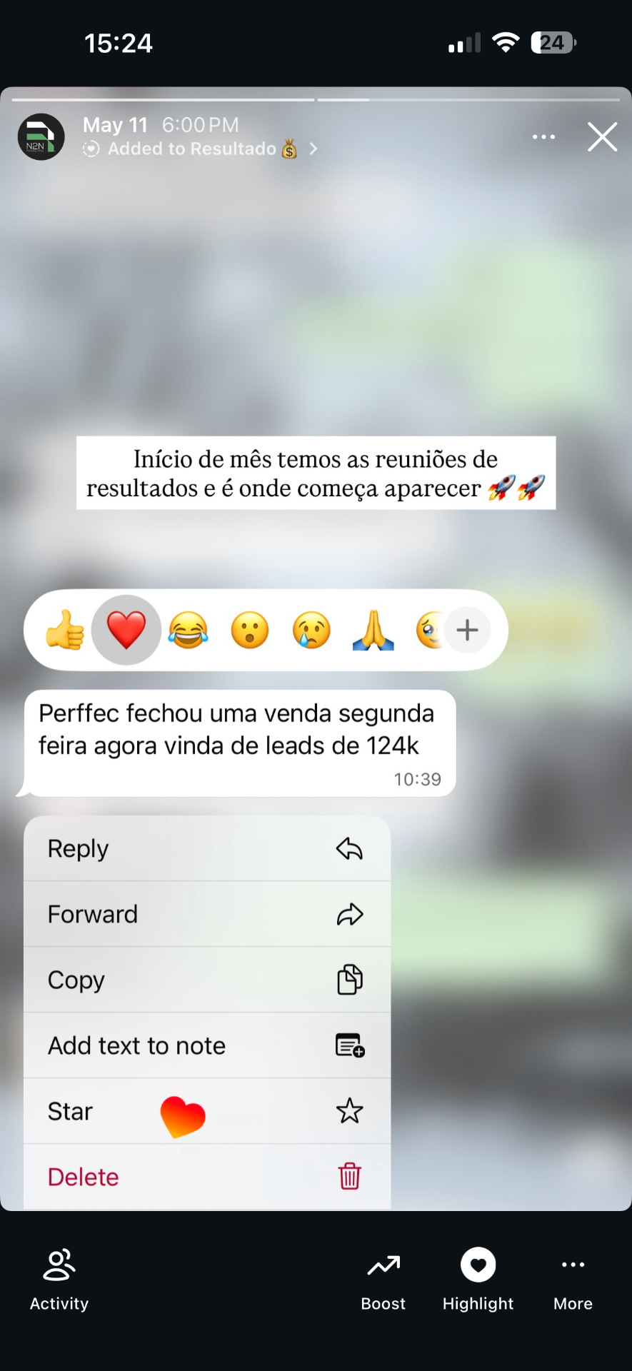 Resultado N2N — Lead convertido
